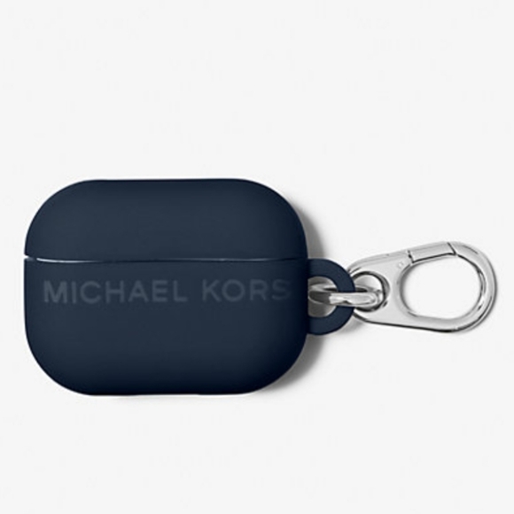 MICHAEL KORS Silicone Logo-embossed Apple AirPods Case NWT - Picture 2 of 9